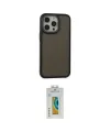 ieg™ iPhone 15 Pro Max Kılıf Eksen Işık - Siyah Polymer Nano Ekran Koruyucu