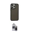 ieg™ iPhone 15 Pro Max Kılıf Eksen Işık - Siyah Vanessa Magic Hayalet Cam