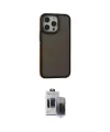 ieg™ iPhone 15 Pro Max Kılıf Eksen Işık - Siyah Vanessa Magic Hayalet Cam