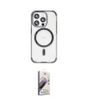 ieg™ iPhone 15 Pro Max Kılıf Eksen Klasik Koleksiyonu - Siyah Bilvis 3D Mat Cam Ekran Koruyucu