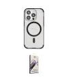 ieg™ iPhone 15 Pro Max Kılıf Eksen Klasik Koleksiyonu - Siyah Bilvis 3D Mat Cam Ekran Koruyucu