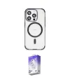 ieg™ iPhone 15 Pro Max Kılıf Eksen Klasik Koleksiyonu - Siyah Bilvis 5in1 3D Magic Cam Ekran Koruyucu