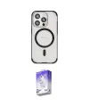 ieg™ iPhone 15 Pro Max Kılıf Eksen Klasik Koleksiyonu - Siyah Bilvis 5in1 3D Magic Cam Ekran Koruyucu