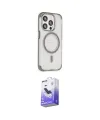 ieg™ iPhone 15 Pro Max Kılıf Eksen Klasik Koleksiyonu - Siyah Bilvis 5in1 5D Magic Hayalet Cam Ekran Koruyucu