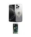 ieg™ iPhone 15 Pro Max Kılıf Eksen Minimal Özel Seri - Şeffaf 360 Full Body Arka Koruyucu