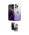 ieg™ iPhone 15 Pro Max Kılıf Eksen Minimal Özel Seri - Siyah 3D Antistatik Mat Seramik Nano Ekran Koruyucu
