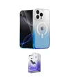 ieg™ iPhone 15 Pro Max Kılıf Eksen Minimal Özel Seri - Siyah Bilvis 5in1 5D Magic Hayalet Cam Ekran Koruyucu