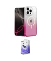 ieg™ iPhone 15 Pro Max Kılıf Eksen Minimal Özel Seri - Siyah Bilvis 5in1 5D Magic Hayalet Cam Ekran Koruyucu