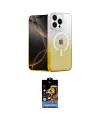 ieg™ iPhone 15 Pro Max Kılıf Eksen Minimal Özel Seri - Siyah Buffer Hayalet Cam Ekran Koruyucu