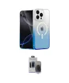 ieg™ iPhone 15 Pro Max Kılıf Eksen Minimal Özel Seri - Siyah Vanessa Magic Hayalet Cam