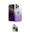 ieg™ iPhone 15 Pro Max Kılıf Eksen Minimal Özel Seri - Siyah Vanessa Magic Hayalet Cam