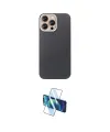 ieg™ iPhone 15 Pro Max Kılıf Eksen Prime - Siyah 3D Antistatik Seramik Nano Ekran Koruyucu