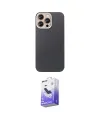 ieg™ iPhone 15 Pro Max Kılıf Eksen Prime - Siyah Bilvis 5in1 5D Magic Hayalet Cam Ekran Koruyucu