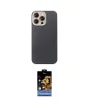 ieg™ iPhone 15 Pro Max Kılıf Eksen Prime - Siyah Buffer Hayalet Cam Ekran Koruyucu