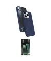 ieg™ iPhone 15 Pro Max Kılıf İz Işık Koleksiyonu - Siyah 360 Mat Full Body Arka Koruyucu