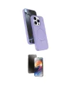 ieg™ iPhone 15 Pro Max Kılıf İz Işık Koleksiyonu - Siyah 3D Antistatik Mat Seramik Nano Ekran Koruyucu