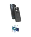 ieg™ iPhone 15 Pro Max Kılıf İz Işık Koleksiyonu - Siyah 3D Antistatik Seramik Nano Ekran Koruyucu