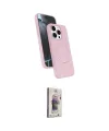 ieg™ iPhone 15 Pro Max Kılıf İz Işık Koleksiyonu - Siyah Bilvis 3D Cam Ekran Koruyucu