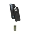 ieg™ iPhone 15 Pro Max Kılıf İz Işık Koleksiyonu - Siyah Joko Magic 5D Hayalet Cam