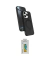 ieg™ iPhone 15 Pro Max Kılıf İz Işık Koleksiyonu - Siyah Polymer Nano Ekran Koruyucu