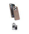 ieg™ iPhone 15 Pro Max Kılıf İz Işık Koleksiyonu - Siyah Vanessa Magic Hayalet Cam