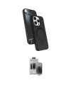 ieg™ iPhone 15 Pro Max Kılıf İz Işık Koleksiyonu - Siyah Vanessa Magic Hayalet Cam