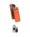 ieg™ iPhone 15 Pro Max Kılıf İz Işık Koleksiyonu - Siyah Vanessa Magic Hayalet Cam