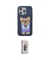 ieg™ iPhone 15 Pro Max Kılıf İz Minimal Koleksiyonu - Siyah Bilvis 3D Cam Ekran Koruyucu