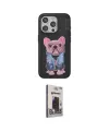 ieg™ iPhone 15 Pro Max Kılıf İz Minimal Koleksiyonu - Siyah Bilvis Hayalet Cam Ekran Koruyucu