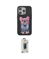 ieg™ iPhone 15 Pro Max Kılıf İz Minimal Koleksiyonu - Siyah Bilvis Hayalet Cam Ekran Koruyucu