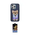 ieg™ iPhone 15 Pro Max Kılıf İz Minimal Koleksiyonu - Siyah Buffer Hayalet Cam Ekran Koruyucu
