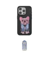 ieg™ iPhone 15 Pro Max Kılıf İz Minimal Koleksiyonu - Siyah Joko Magic 5D Cam