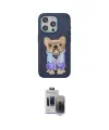 ieg™ iPhone 15 Pro Max Kılıf İz Minimal Koleksiyonu - Siyah Vanessa Magic Hayalet Cam
