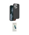 ieg™ iPhone 15 Pro Max Kılıf Kıvılcım Çizgi Serisi - Şeffaf Pasifik Cam Ekran Koruyucu