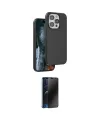 ieg™ iPhone 15 Pro Max Kılıf Kıvılcım Çizgi Serisi - Siyah 3D Antistatik Hayalet Cam Ekran Koruyucu