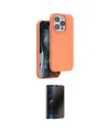 ieg™ iPhone 15 Pro Max Kılıf Kıvılcım Çizgi Serisi - Siyah 3D Antistatik Hayalet Cam Ekran Koruyucu
