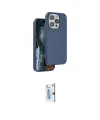 ieg™ iPhone 15 Pro Max Kılıf Kıvılcım Çizgi Serisi - Siyah Bilvis 0.18mm Plus Cam Ekran Koruyucu