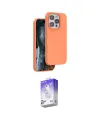 ieg™ iPhone 15 Pro Max Kılıf Kıvılcım Çizgi Serisi - Siyah Bilvis 5in1 3D Magic Cam Ekran Koruyucu