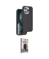 ieg™ iPhone 15 Pro Max Kılıf Kıvılcım Çizgi Serisi - Siyah Bilvis Hayalet Cam Ekran Koruyucu