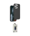 ieg™ iPhone 15 Pro Max Kılıf Kıvılcım Çizgi Serisi - Siyah Bilvis Hayalet Cam Ekran Koruyucu