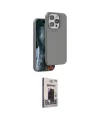 ieg™ iPhone 15 Pro Max Kılıf Kıvılcım Çizgi Serisi - Siyah Bilvis Hayalet Cam Ekran Koruyucu