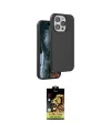 ieg™ iPhone 15 Pro Max Kılıf Kıvılcım Çizgi Serisi - Siyah Buffer Cam Ekran Koruyucu