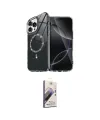 ieg™ iPhone 15 Pro Max Kılıf Kıvılcım Form Prime - Siyah Bilvis 3D Mat Cam Ekran Koruyucu