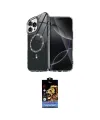 ieg™ iPhone 15 Pro Max Kılıf Kıvılcım Form Prime - Siyah Buffer Hayalet Cam Ekran Koruyucu