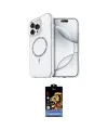 ieg™ iPhone 15 Pro Max Kılıf Kıvılcım Form Prime - Siyah Buffer Hayalet Cam Ekran Koruyucu