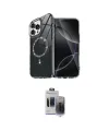 ieg™ iPhone 15 Pro Max Kılıf Kıvılcım Form Prime - Siyah Vanessa Magic Hayalet Cam