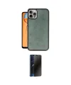 ieg™ iPhone 15 Pro Max Kılıf Kıvılcım Işık Serisi - Siyah 3D Antistatik Hayalet Cam Ekran Koruyucu