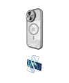 ieg™ iPhone 15 Pro Max Kılıf Kıvılcım Modern Koleksiyonu - Siyah 3D Antistatik Seramik Nano Ekran Koruyucu