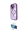 ieg™ iPhone 15 Pro Max Kılıf Kıvılcım Modern Koleksiyonu - Siyah 3D Antistatik Seramik Nano Ekran Koruyucu