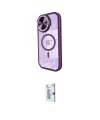 ieg™ iPhone 15 Pro Max Kılıf Kıvılcım Modern Koleksiyonu - Siyah Bilvis 0.18mm Plus Cam Ekran Koruyucu